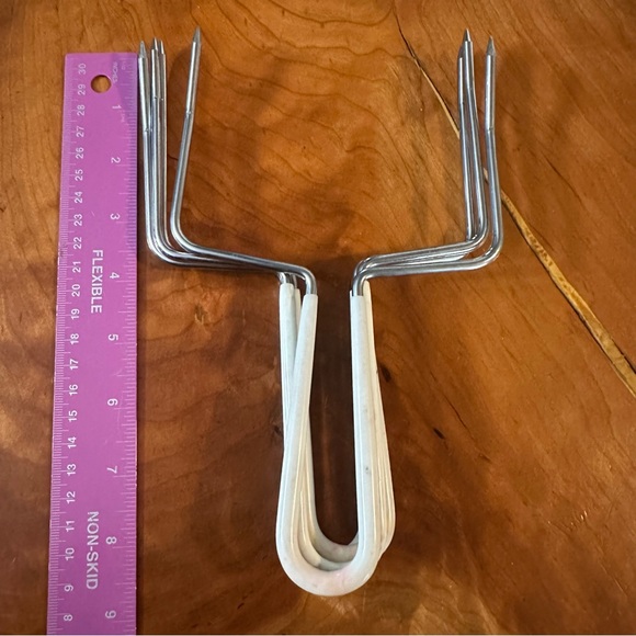 Set of 4 Poultry Roast Lifting Turning Prong Fork Vintage - Picture 4 of 5